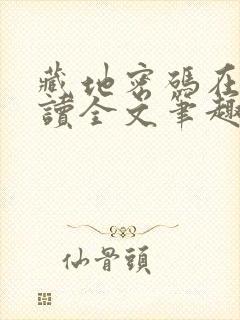 藏地密码在线阅读全文笔趣阁