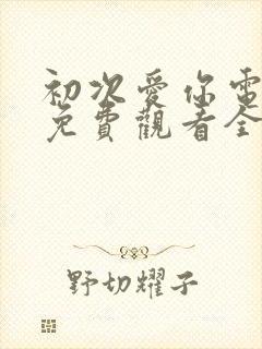 初次爱你电视剧免费观看全集高清