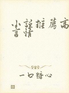 小说推荐高质量言情