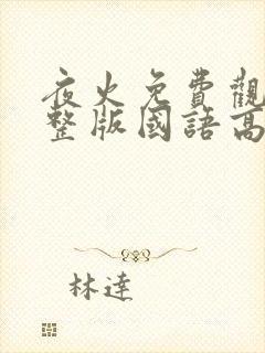 夜火免费观看完整版国语高清