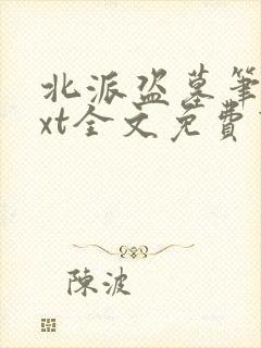 北派盗墓笔记txt全文免费下载