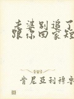 老婆别追了,我跟你回家短剧