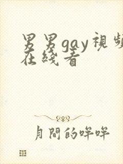 男男gay视频在线看