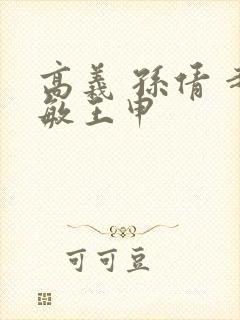 高义 孙倩 赵敏王申