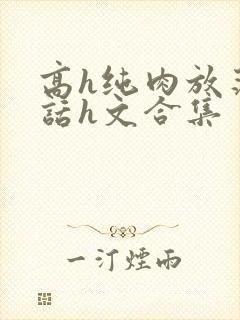 高h纯肉放荡脏话h文合集