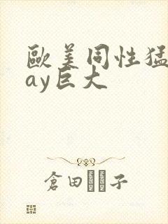 欧美同性猛男gay巨大