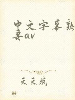 中文字幕熟妇人妻av