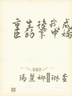 重生后我成了权臣的掌中娇怎么样