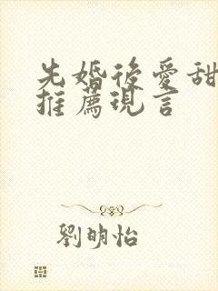 先婚后爱甜宠文推荐现言