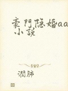 豪门隐婚aa制 小说