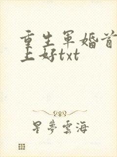 重生军婚首长早上好txt