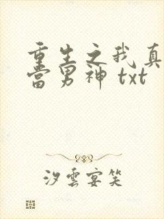 重生之我真没想当男神 txt