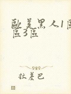 欧美黑人1区2区3区