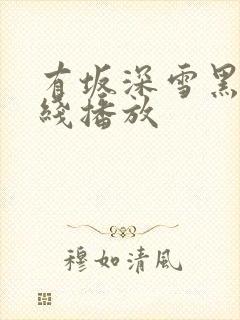 有坂深雪黑人在线播放