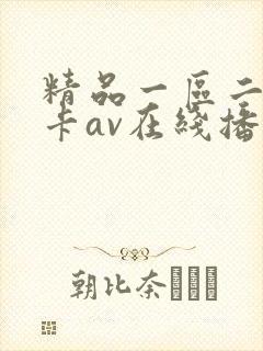 精品一区二区不卡av在线播放封面