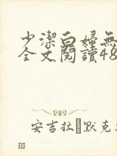 少洁白妇无删减全文阅读48