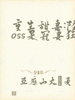 重生甜妻:陆boss是宠妻狂魔封面