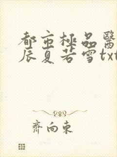 都市极品医神叶辰夏若雪txt封面