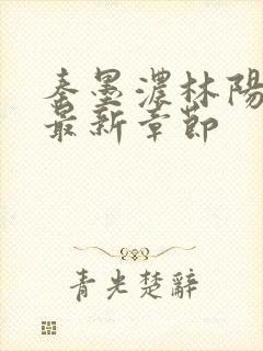 秦墨浓林阳免费最新章节封面