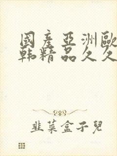 国产亚洲欧美日韩精品久久