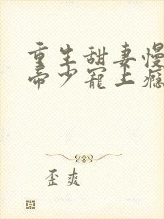 重生甜妻慢点撩帝少宠上瘾