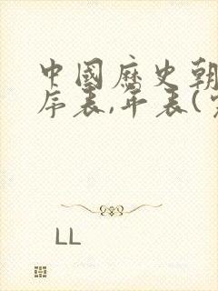 中国历史朝代顺序表,年表(完整版)