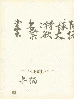 书名 :错嫁随军 禁欲大佬宠妻上瘾