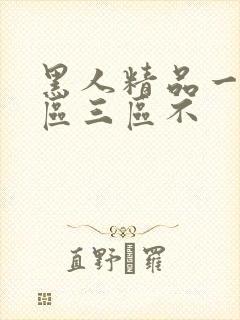 黑人精品一区二区三区不
