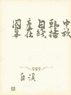 国产日韩中文字幕在线播放