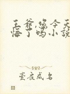 王爷,您今天后悔了吗小说免费听书