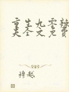 重生九零辣妻追夫全文免费