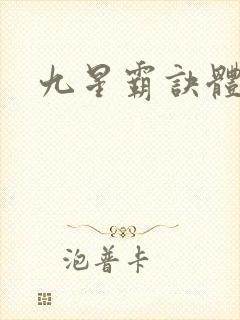 九星霸诀体完本