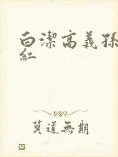 白洁高义孙倩美红