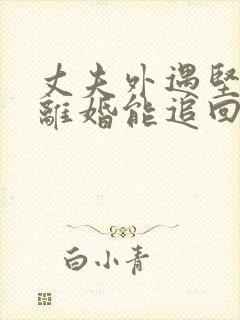 丈夫外遇坚持要离婚能追回吗