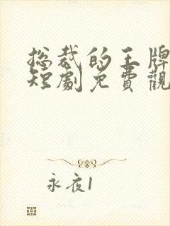 总裁的王牌保镖短剧免费观看封面