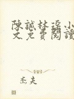 陈诚林瑶小说全文免费阅读