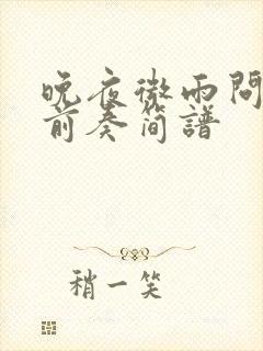 晚夜微雨问海棠前奏简谱封面