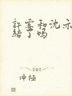 许雾和沈亦川完结了吗