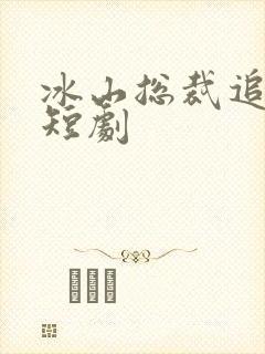 冰山总裁追妻路短剧