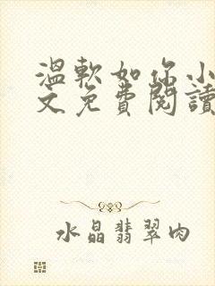 温软如你小说全文免费阅读