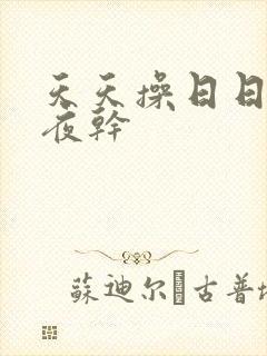 天天操日日操夜夜干