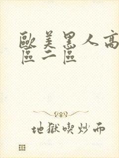 欧美黑人高清一区二区封面