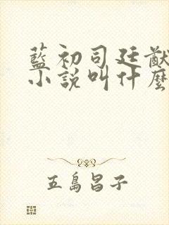 蓝初司廷猷原著小说叫什么名字