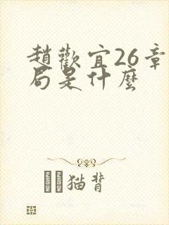 赵欢宜26章结局是什么封面