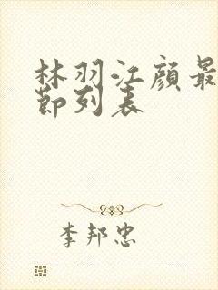 林羽江颜最新章节列表