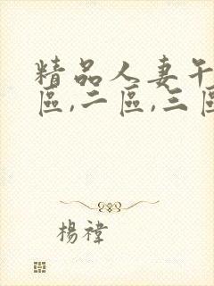 精品人妻午夜一区,二区,三区