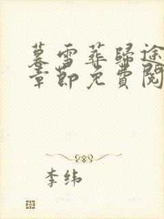 暮雪葬归途最新章节免费阅读封面