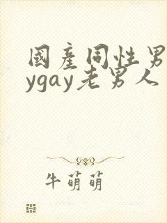 国产同性男gaygay老男人