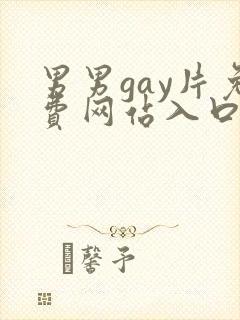 男男gay片免费网站入口