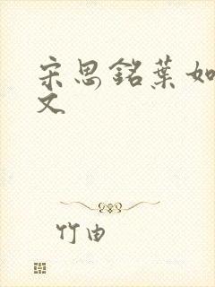 宋思铭叶如云全文